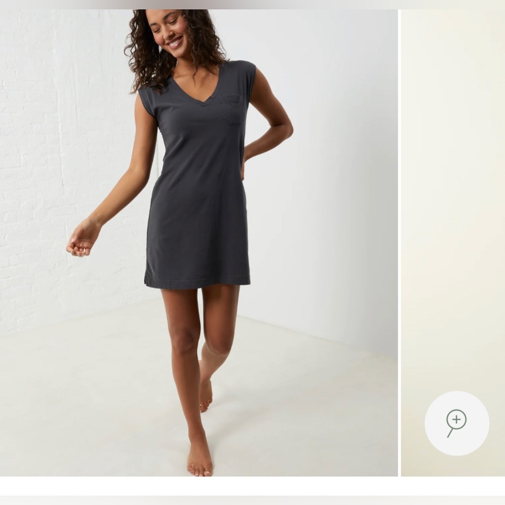 Quality cotton medium T-shirt dress. Size Medium. Color soot.